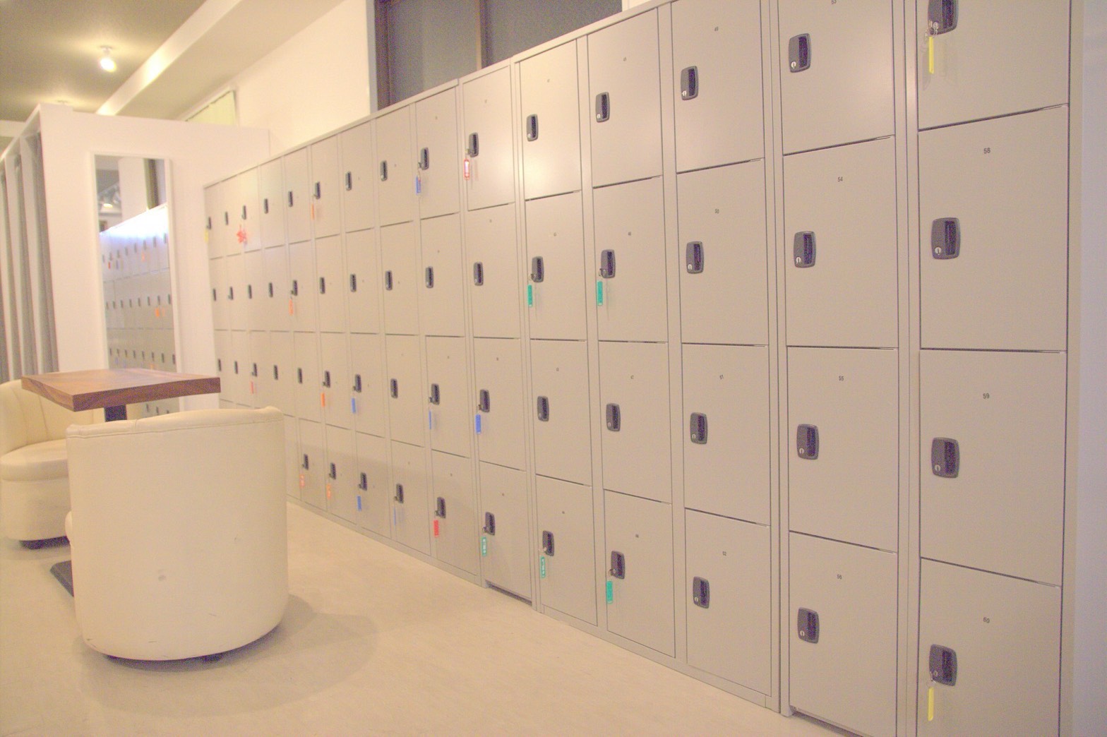 ひとり１台のロッカー